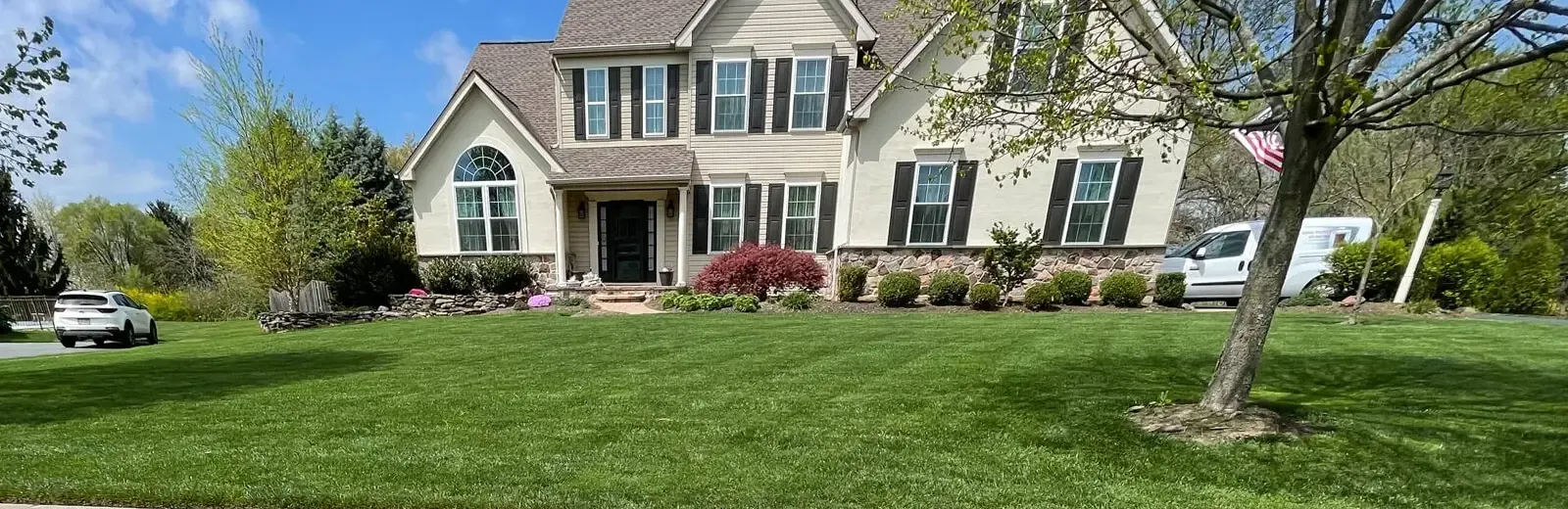 green lawn after service