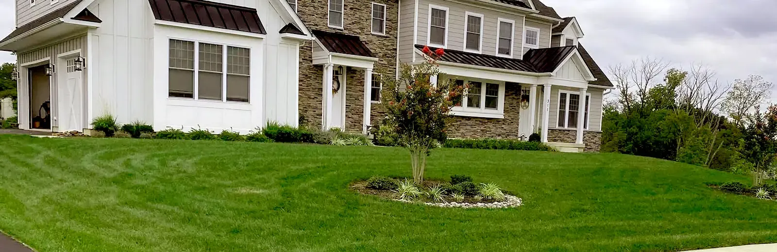 green front lawn
